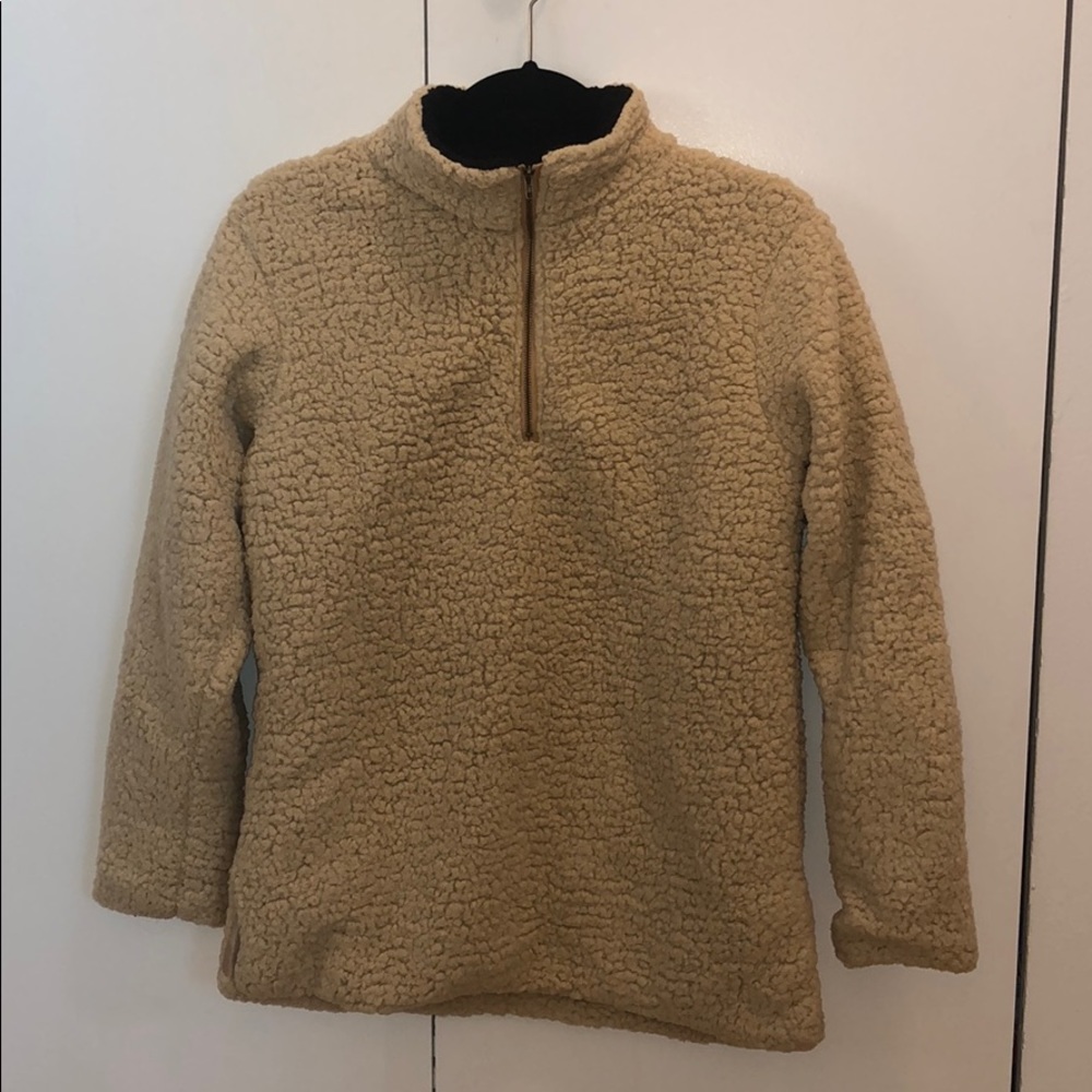 Cream Sherpa Zip Up